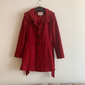 Laundry by Shelli Segall Red Wool Coat